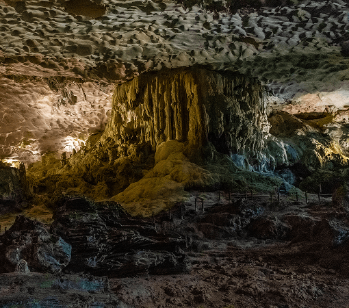 beautiful cave in ha long bay vietnam