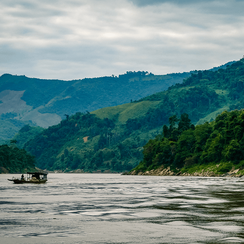 views of the mekong delta from laos