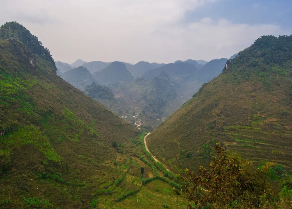 rural area path in vietnam